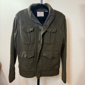 Weatherproof Vintage Olive Knit Jacket